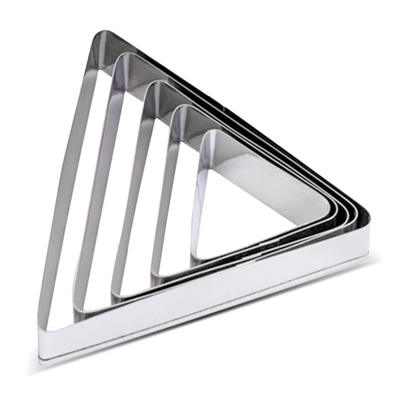 SK Triangle Shape Cookie Cutter Set, Stainless Steel, 5-Piece, Small(2.7in) - Image 1